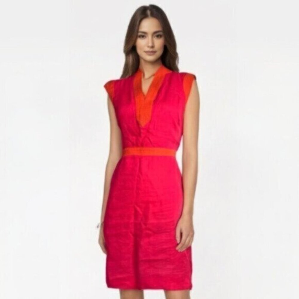 Boden Red and Orange Mini Dress